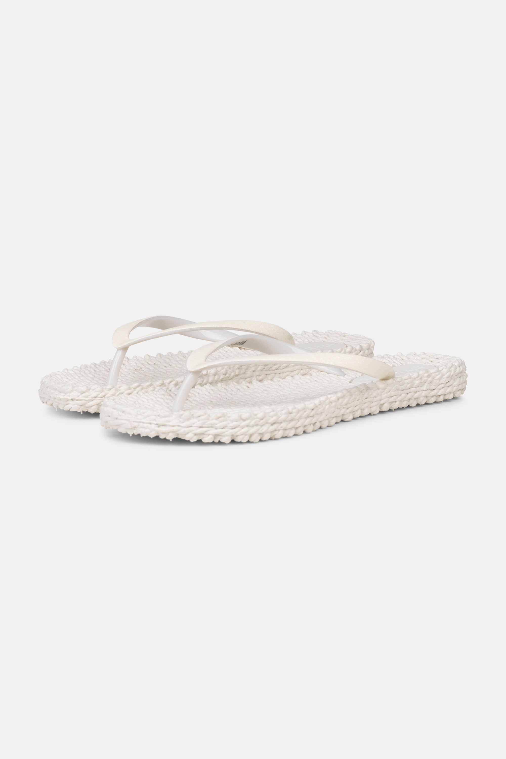 Chanclas Glitter - Creme